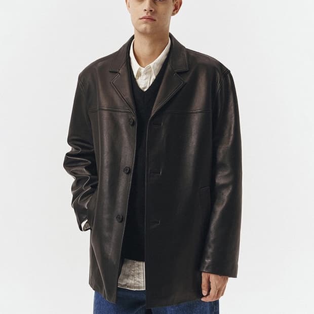 던스트 포 맨 램스킨 레더 하프자켓