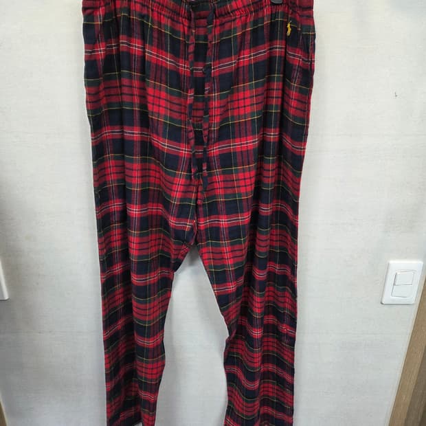 폴로랄프로렌 플란넬 울 체크 파자마 팬츠 xxl