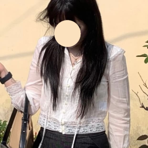 일본 빈티지 레이스 블라우스