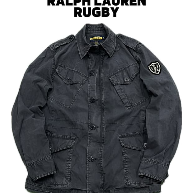 (S) 랄프로렌 럭비 해골패치 사파리 야상 자켓