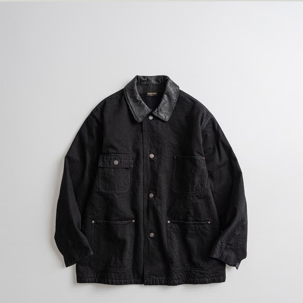 비헤비어 레더 커라 커버올 자켓 블랙 3 사이즈 판매