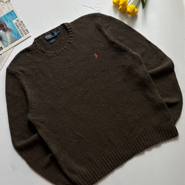 Polo 폴로랄프로렌 빈티지 카키 니트 