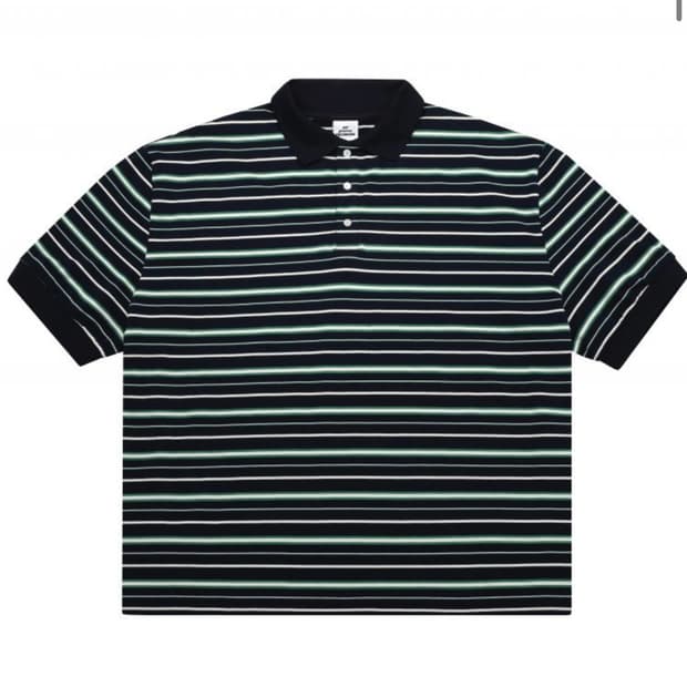 MJD OVERSIZED STRIPE POLO GREEN