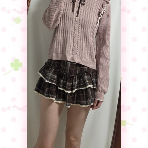 엑시즈팜 더스티핑크 니트