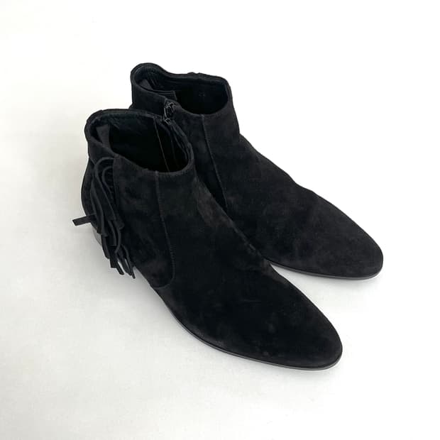 생로랑 2015 에디 슬리먼 조드퍼 프린지 부츠