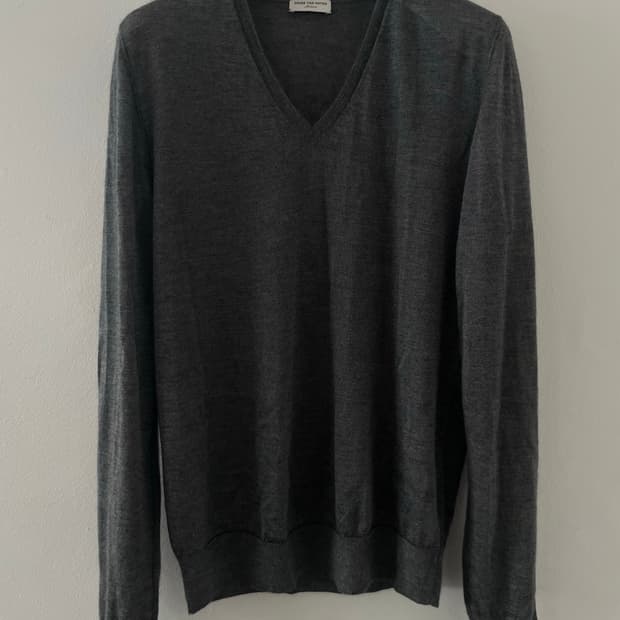dries van noten, v-neck knit