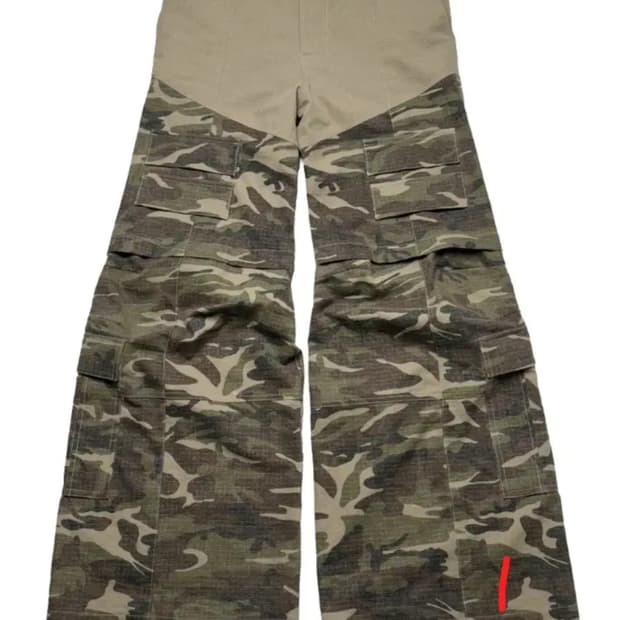 Qap Two-Tiered Cargo Pants-Half 카모팬츠