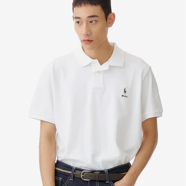 폴로 커스텀 슬림핏 숏 슬리브 폴로 셔츠