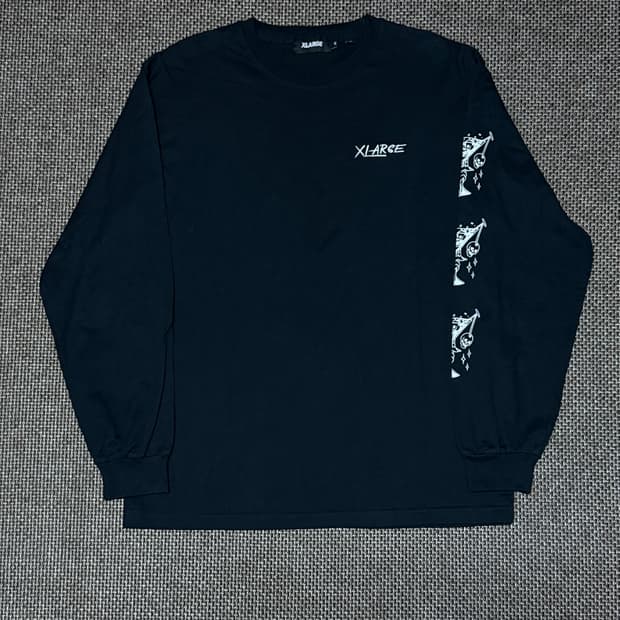 엑스라지 스컬 칵테일 로고 롱슬리브