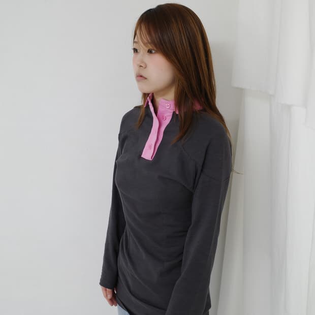 Gimaguas Mock Neck Sleeve Polo