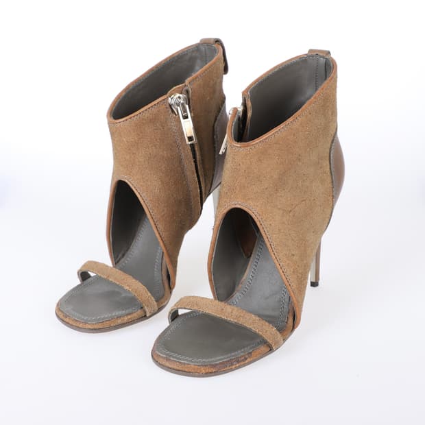 38 / Rick Owens 릭오웬스 더스트 스웨이드 하이힐