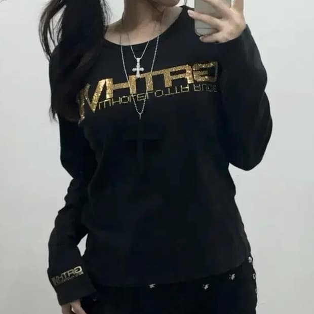 [GRACEWITH] 펑크 y2k 큐빅 롱슬리브