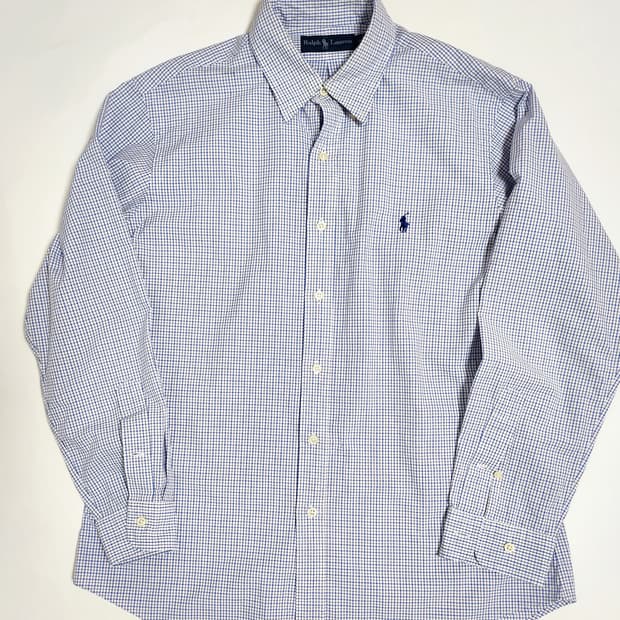 폴로 랄프로렌 남성용 체크 긴팔 셔츠