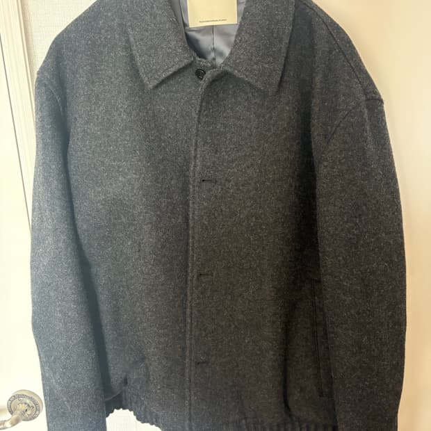 [3]포터리 멜튼 울 블루종 멜란지그레이