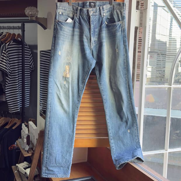 스투시 디스트레드 워싱 데님팬츠 34