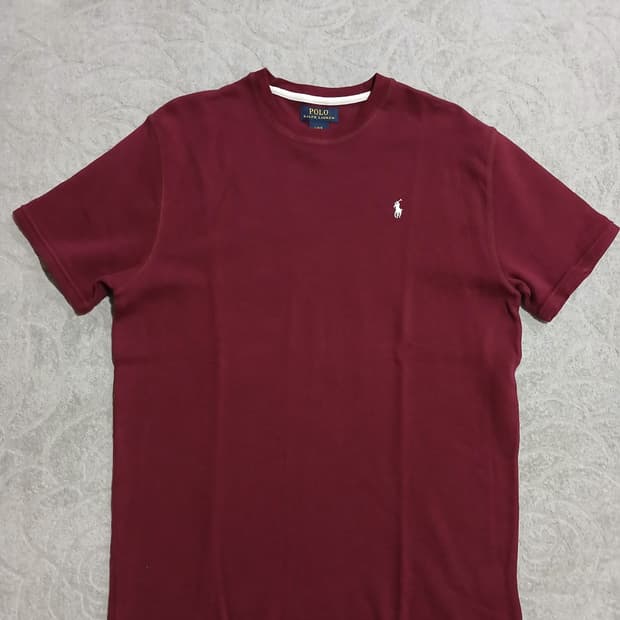 (새상품)폴로 랄프로렌 버건디 컬러 반팔티 L