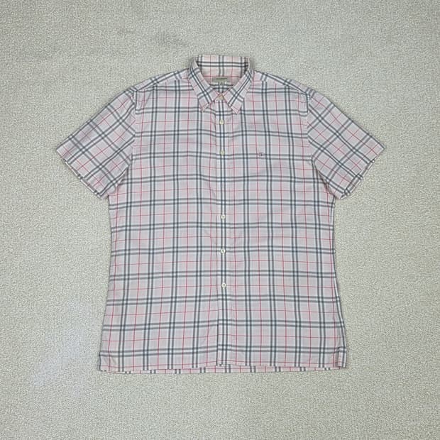 [버버리] 런던 체크 코튼 반팔 셔츠 | S00114