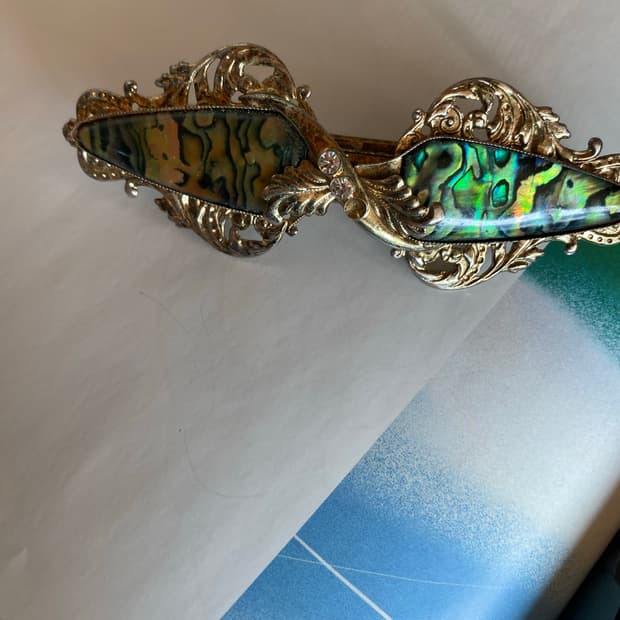 자게 무늬 헤어핀 ( 호피 서비스)