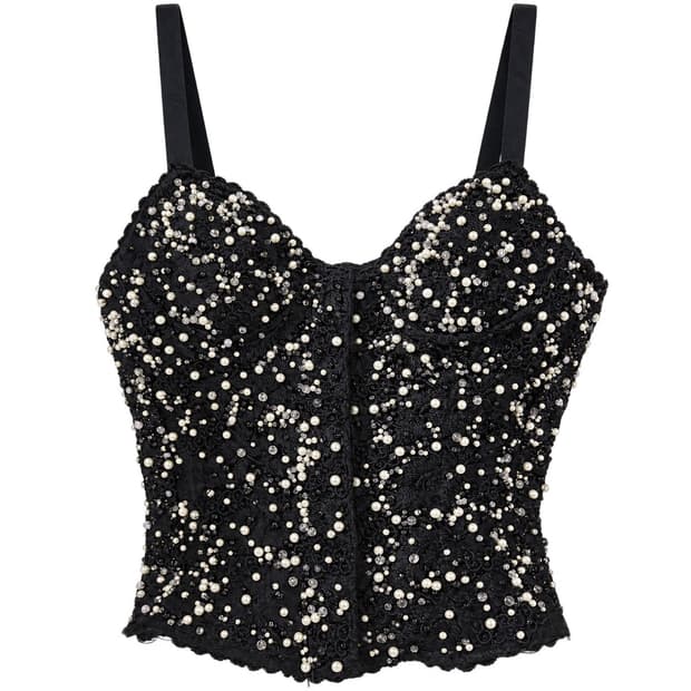 Black pearl bustier