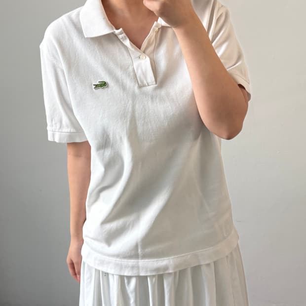 [M] 라코스테 화이트 카라티