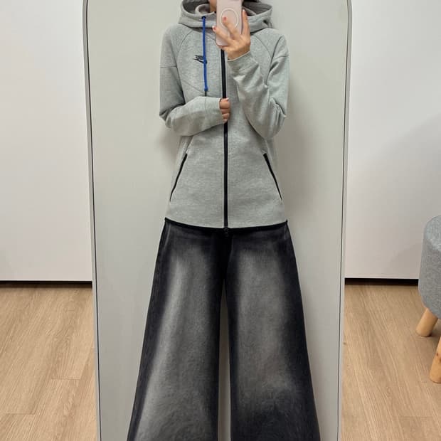 나이키 테크팩 그레이 후드집업