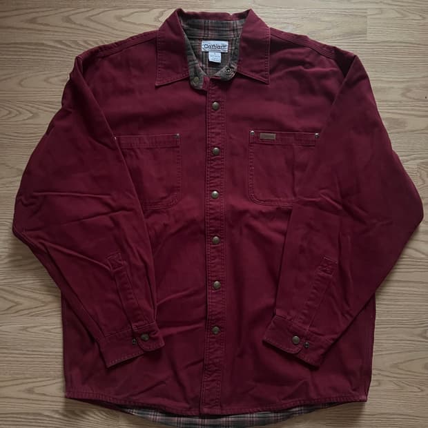 [CARHARTT] 칼하트 해비셔츠 자켓 다크레드