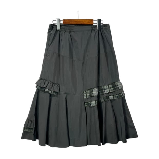[JPN] 빈티지 체크 프릴 스커트