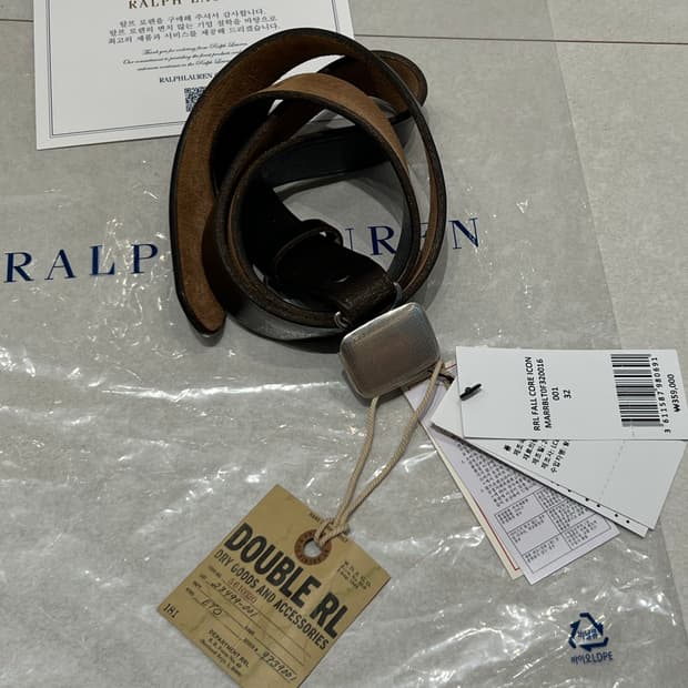 더블알엘 빈센스 벨트 블랙 32