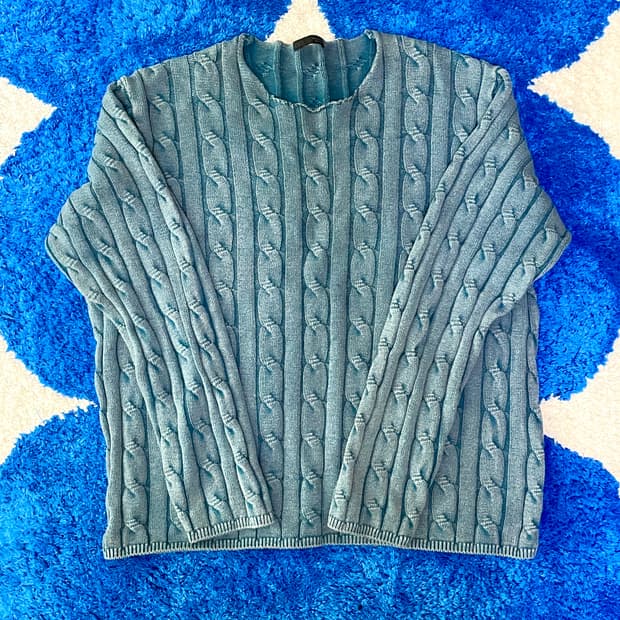 자라 케이블 니트 M