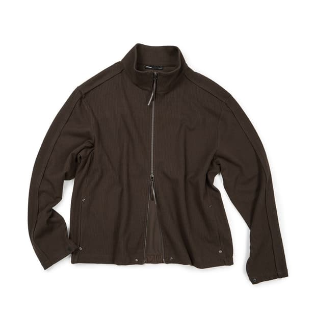 FULL KNIT ZIP UP (BROWN)