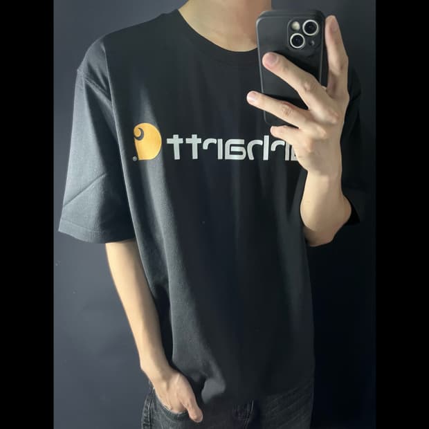 칼하트 로고 반팔티