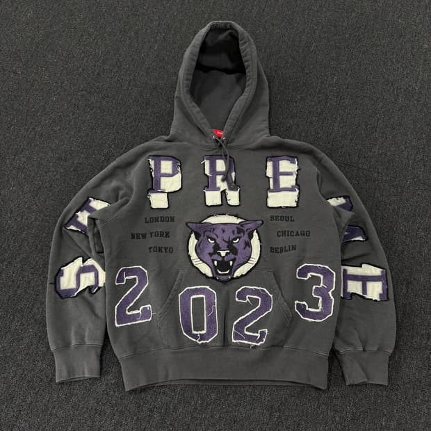 슈프림 워시드 팬서 후드티셔츠