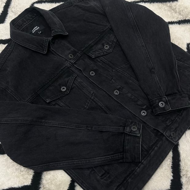 [M]무신사스탠다드 데님 트러커 자켓/워시드블랙