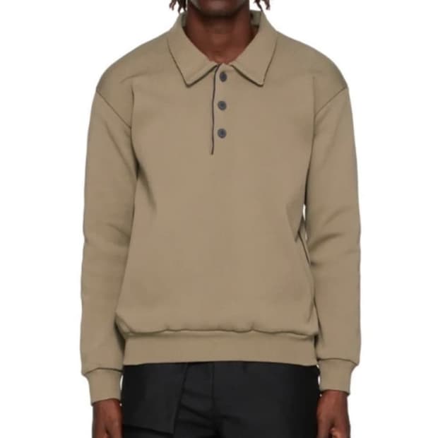 GR10K 스컬프 립 폴로 스웨터