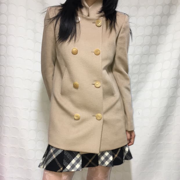 blumarine 더블 버튼 코트