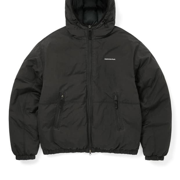 (M)디스이즈네버댓 워시드 다운 푸퍼 패딩 블랙