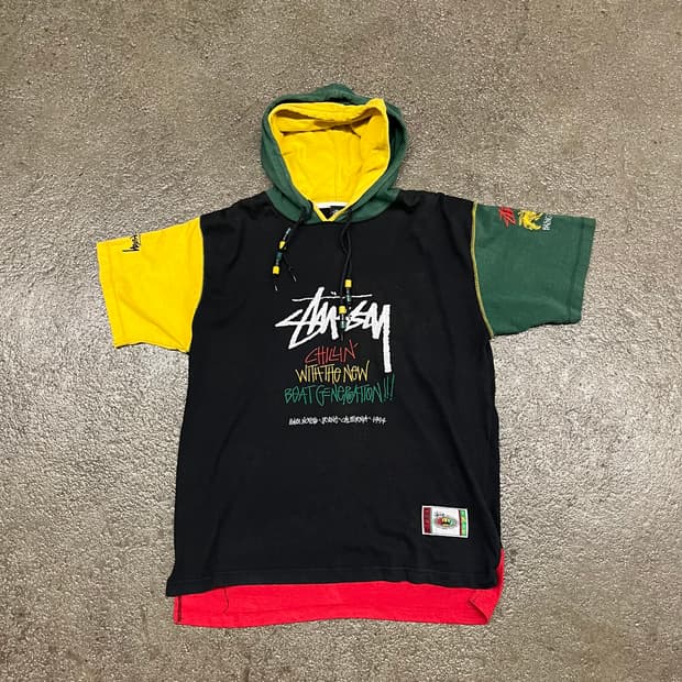 90s 스투시 fellin irie 후드 반팔티 (105)