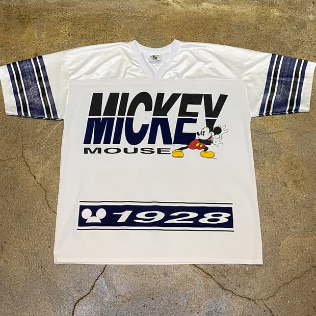 90s Made in USA 미국 빈티지 디즈니 미키마우스 럭비저지