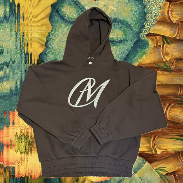 마이딥블루메모리즈 갈색 후드티