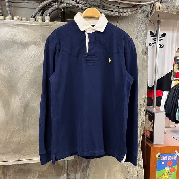 폴로 랄프로렌 카라 기모 럭비티 네이비 M #csz1210