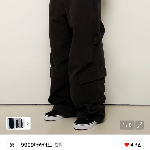 Oblique Pocket Wide Cargo Pants