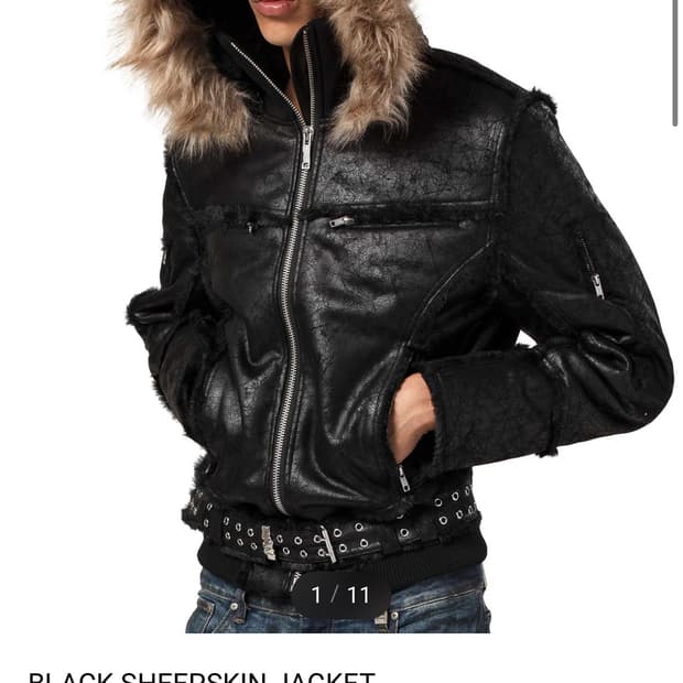 BLACK SHEEPSKIN JACKET