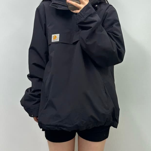 칼하트 님부스 블랙 풀오버 아노락