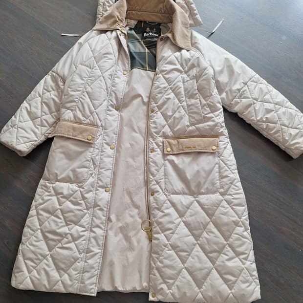 바버 퀼팅 롱자켓 코트