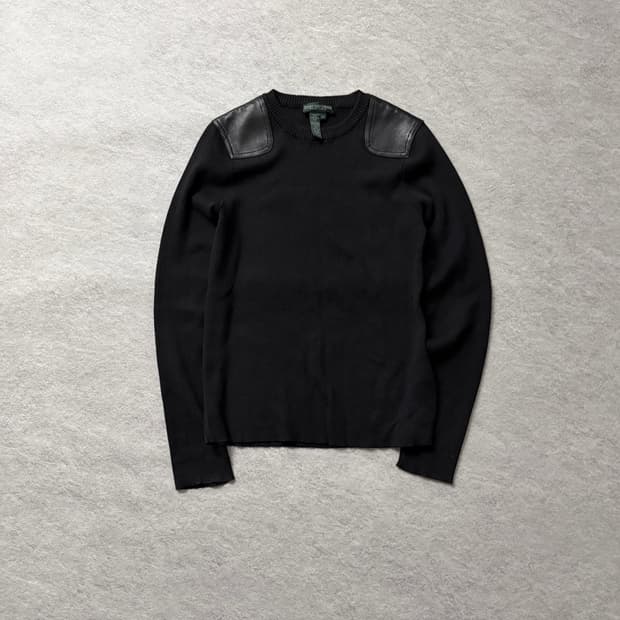 로렌진스 레더패치 니트