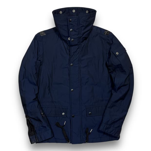 디젤 하이넥 히든 라이더 패디드 나일론 집업 자켓