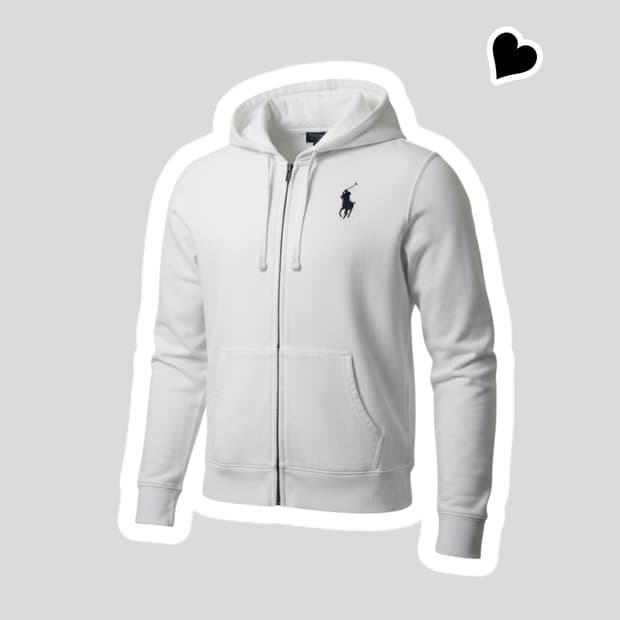 신형 폴로 랄프로렌 화이트 빅폴로니 후드집업