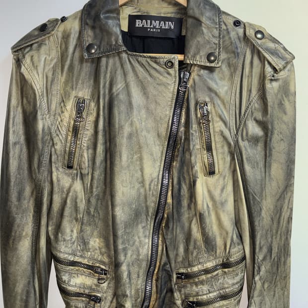 발망 데카르넹 2010ss 램스킨 라이더 자켓 롱