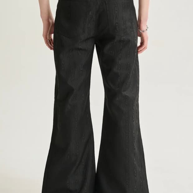 몽세누 montsenu 자카드 플레어 팬츠