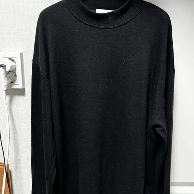 무료배송) 파브레가 멜로우 하프 모크넥 니트 검정 3 size